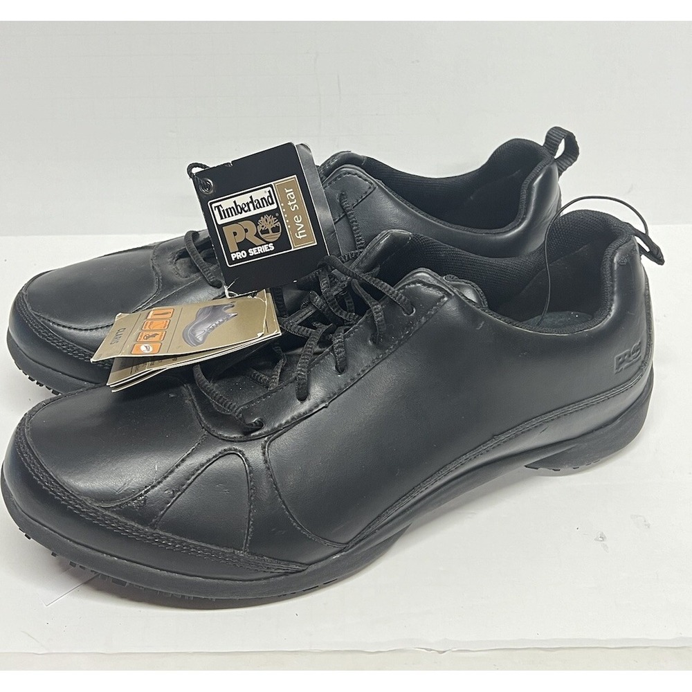 Timberland PRO 5 Five Star Claris Slip Resistant Shoes Womens 11 Black Leather‎